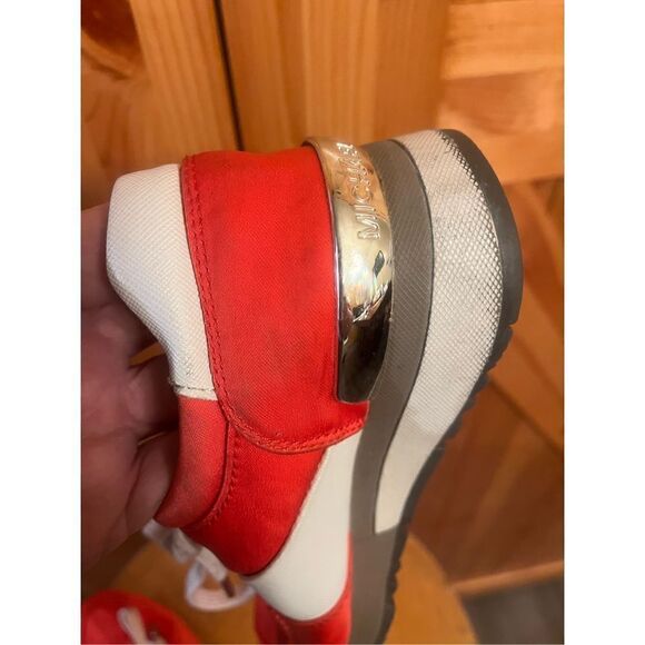 ORANGE/WHITE MICHAEL KORS ALLIE MODEL SNEAKERS WOMEN'S SIZE US 6.5M - Picture 9 of 14